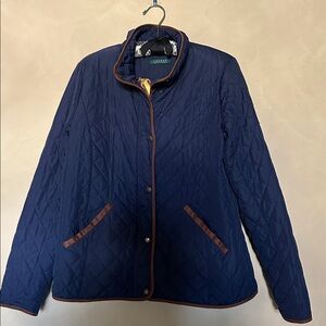 Ralph Lauren Quilted Barn Navy Blue  Woman's Jacket size M